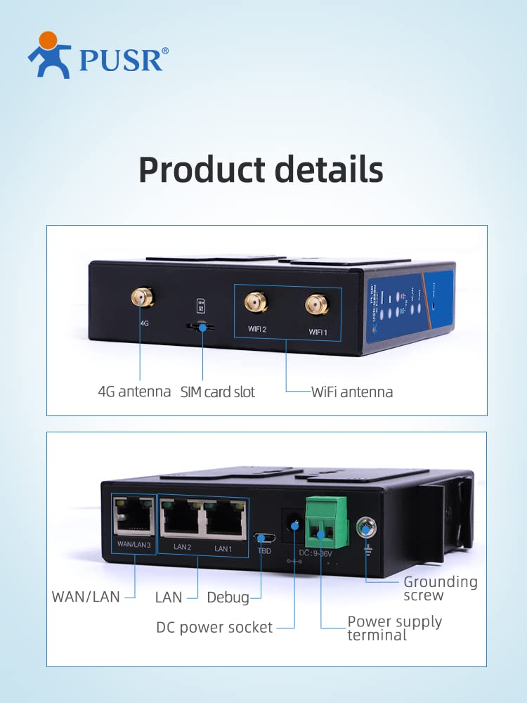 USR-G806w 2G/3G/4G rete APN/PDN scheda sim router cellulare 4g lte con wifi industriale