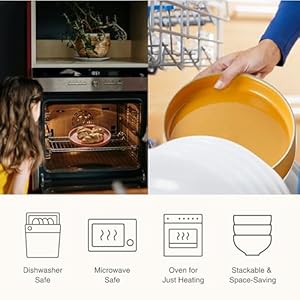 Odense 9.8" Large Dinner Plates(Set of 4) - Ceramic Plates for Dining Serving - For Salad, Pasta, Steak - Modern & Minimal, Wide Round Design, Stackable - Microwave & Dishwasher Safe (Multi Color) Odense 98 Large Dinner PlatesSet of 4 Ceramic Plates for Dining Serving For Salad Pasta Steak Modern Minimal Wide Round Design Stackable Microwave Dishwasher Safe Multi Color