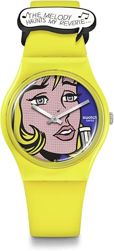 Swatch Gent Biosourced Reverie de Roy Lichtenstein, The Watch Quartz, Amarillo disponible en Yaxa Colombia