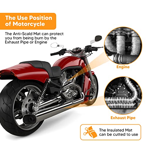 Mofun 394Mil 3.2 Sqft Car Engine Heat Sound Deadener Dampening Insulation Mat, Firewall Automotive Heat Deadener, Noise Sound Deadener, Waterproof Sound Proof Sticker 12" X 39" #TOP1