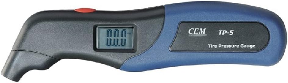 CEM TP-5 Tire Pressure Gauge Tester Electronic Backlit LCD Display
