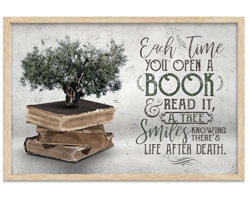Each Time You Open a Book 24x36 Framed Poster –
