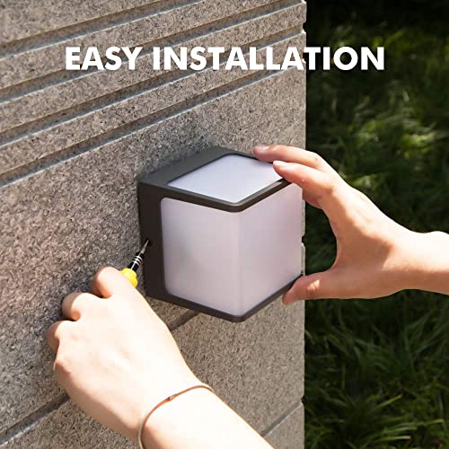 Lutec 2 Packs Telin Led Sconces Wall Lighting Indoor Outdoor Wall Light 14.5W Warm White 3000K 1000Lumen With Opal Pc Diffuser For Porch, Garage, Garden, Entryway #TOP5
