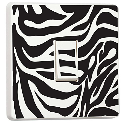 Graphic imprimé zèbre interrupteur eclairage