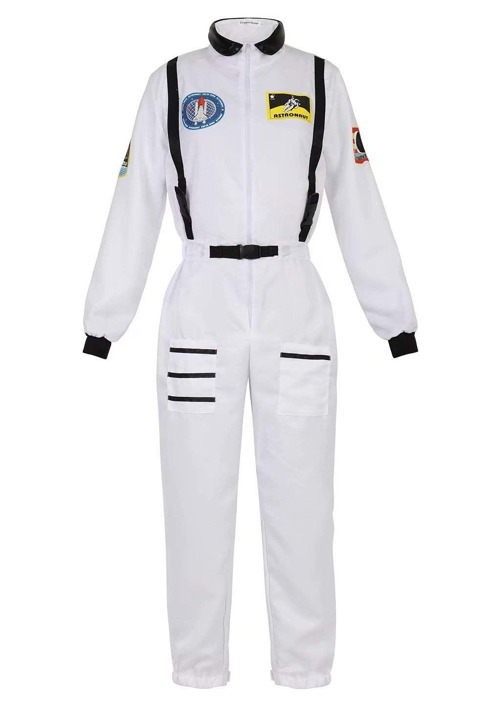 Aayahakawa Disfraz de astronauta para mujer, traje espacial para cosplay, disfraz de astronauta para Halloween