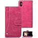 Produktbild ToMoYi iphone Xs Max Hülle Leder Brieftasche Handy Schutzhülle Tasche Flip Wallet Ledercase Handyhülle Kunstledertasche mit Standfunktion und Kartenfach für Apple iPhone Xs Max 6.5" Vintage Look