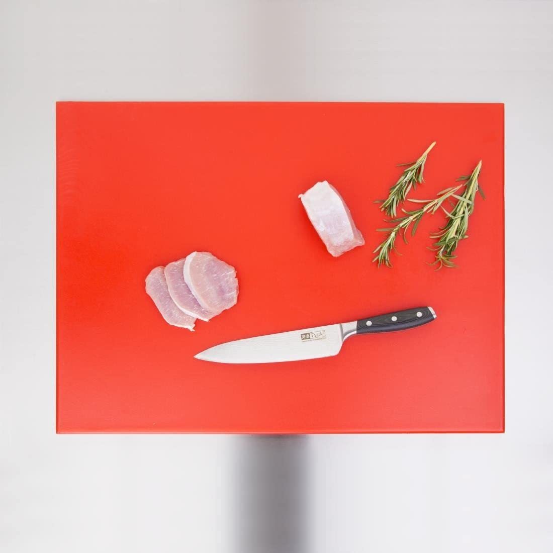 Hygiplas tagliere grande ad alta densità, rosso, 12 x 600 x 450 MM taglio da cucina