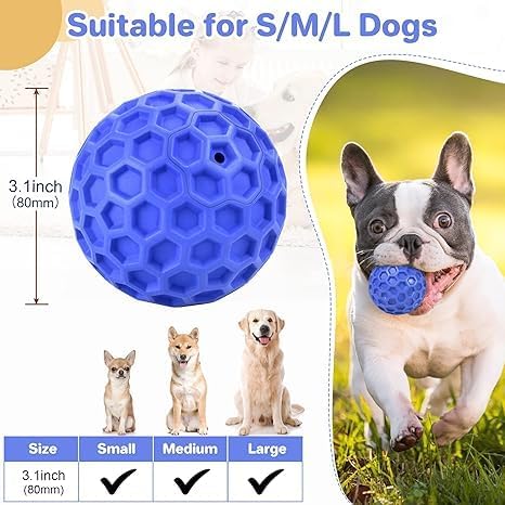 Tough Squeaky Dog Balls – Interactive Chew Toy for Small Dogs