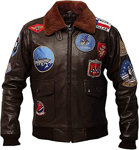 Men G1 Bomber Tom Cruise Pete Maverick Real Leather Aviator Flight Jacket