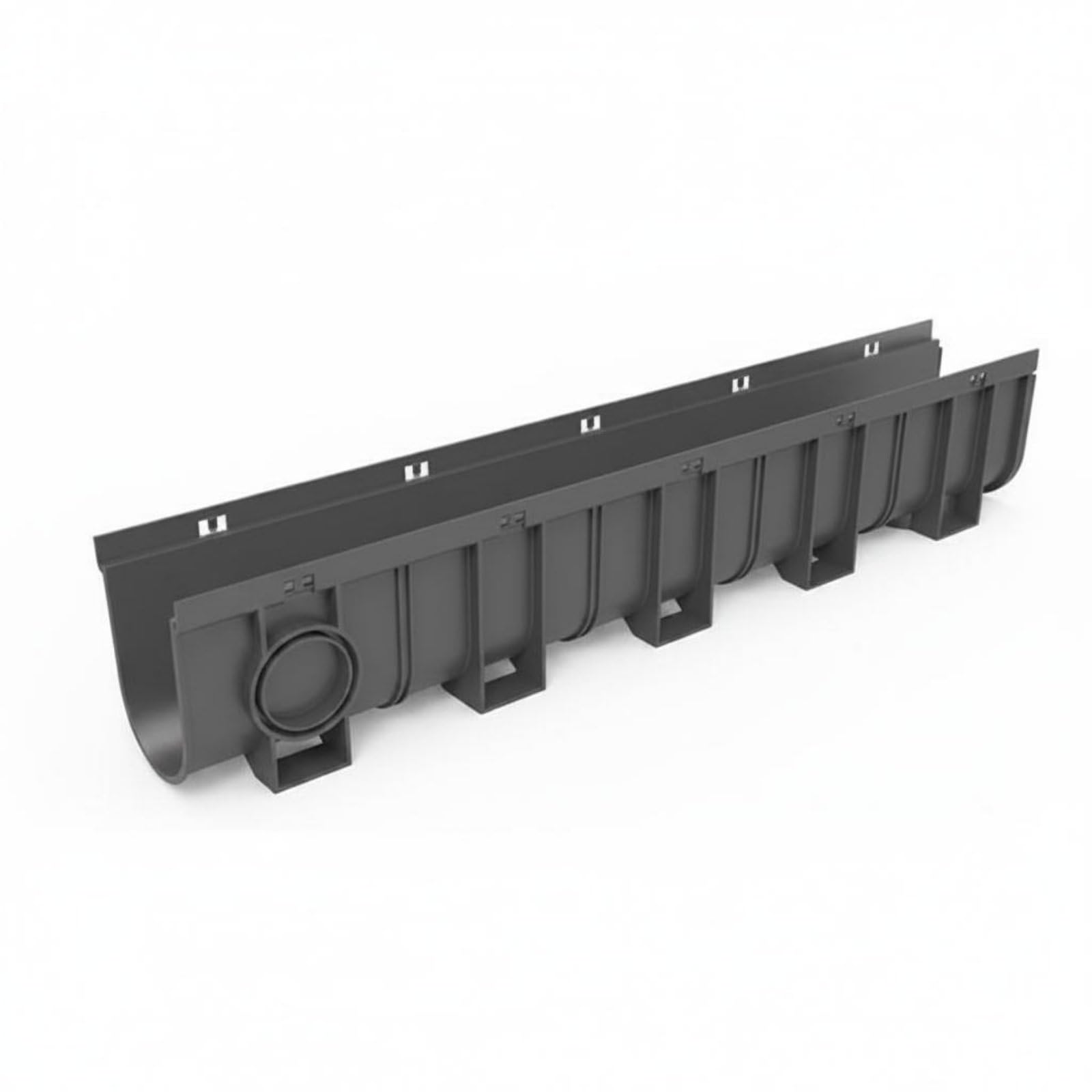 ATORSE Stainless Steel U Channel Drain Composite Resin Concrete Linear Drain Channel ABS Drainage System Heavy Duty for Balcony, Outdoor, 100-150-1000mm, Groove-image-46