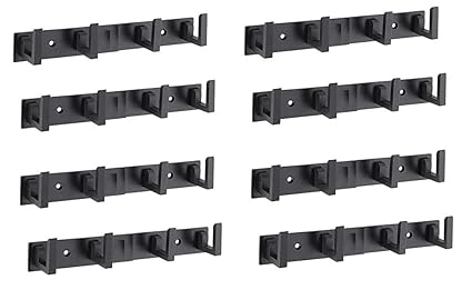 Viraj India 4 Pin Bathroom Cloth Hooks Hanger Wall Bedroom Bathroom Robe Hooks Rail for Hanging Keys,Clothes,Towel Steel Hook (Pack of 8, JB)