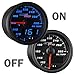 MaxTow Double Vision 280 F Oil Temperature Gauge Kit - Includes Electronic Sensor - Black Gauge Face - Blue LED Illuminated Dial - Analog & Digital Readouts - for Trucks - 2-1/16