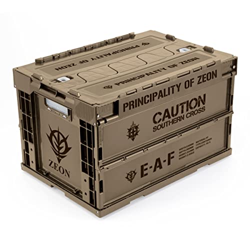 グルーヴガレージ(Groove Garage) 機動戦士ガンダム ククルス・ドアンの島 ジオン公国軍折りたたみコンテナ TAN 外寸約530×366×334(95)mm PP製のサムネイル