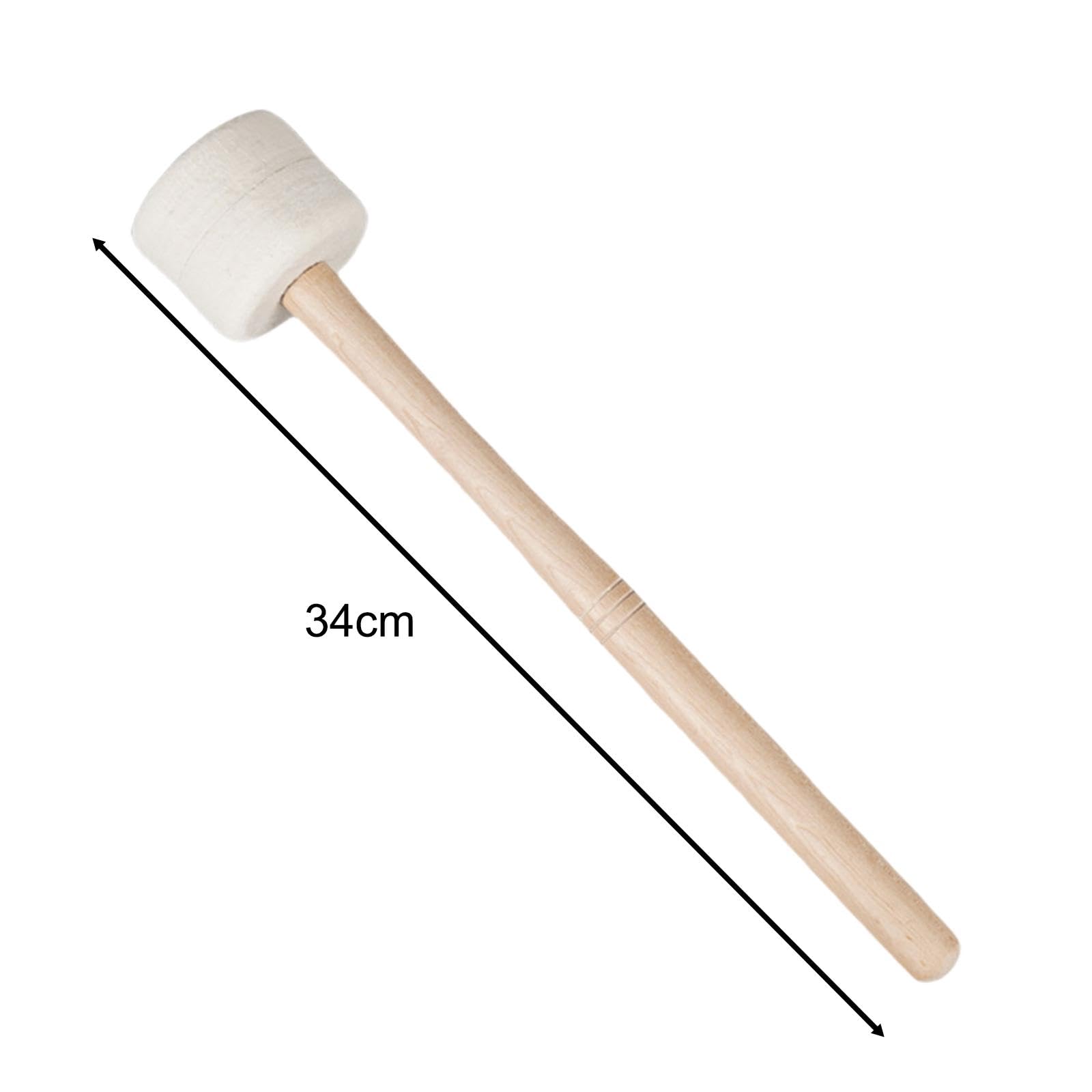 Coppia Manganello Timpano Bacchette Batteria Feltro Lana Testa Manico di Legno Comodo Batteria Rullante Accessorio Banda Strumento Percussione Leggero, Come immagine, 4 pezzi