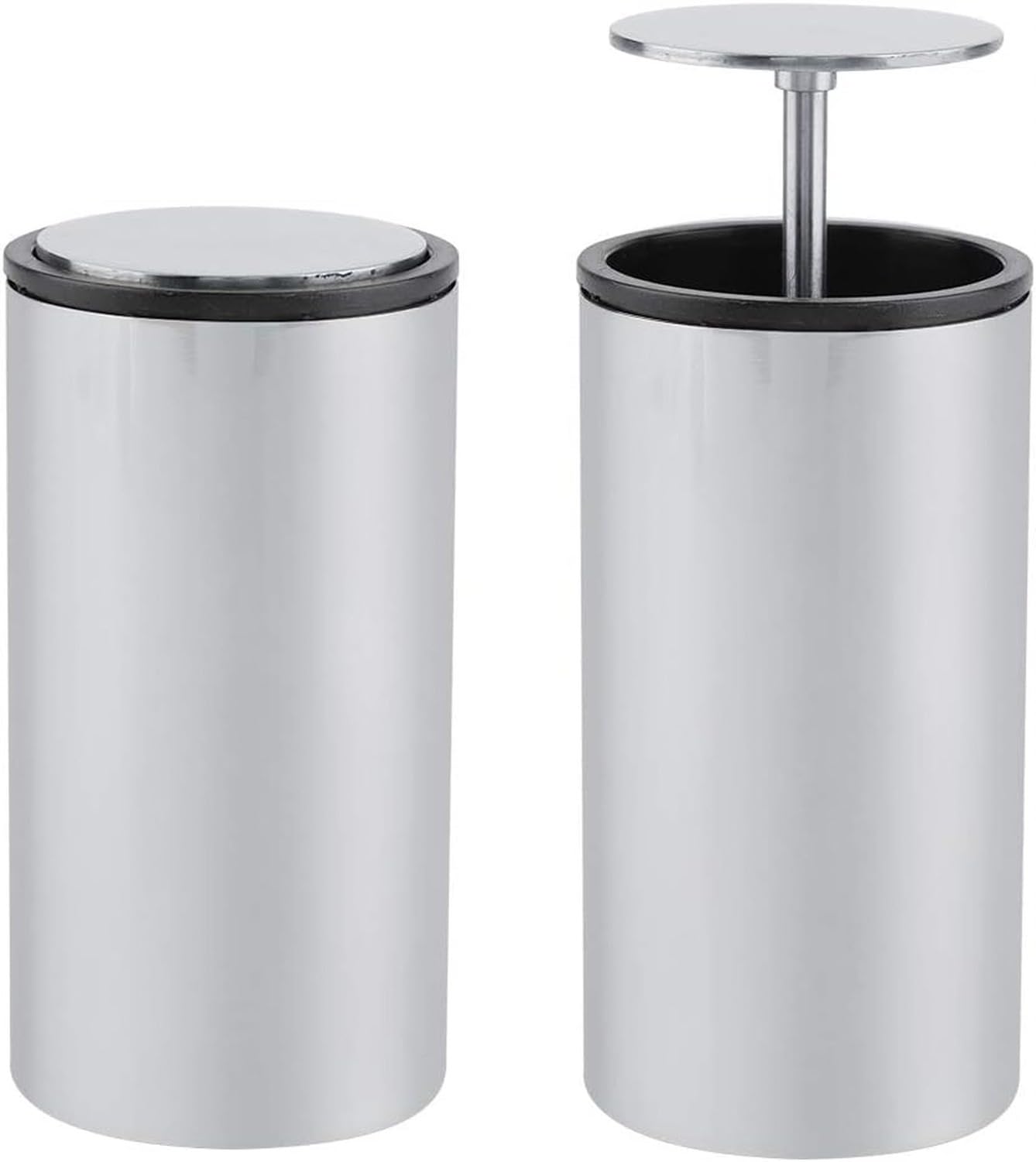 Portapelitos in Acciaio Inox Automatico Erogatore Contenitore Scatola con Coperchio Richiudibile per Stuzzicadenti da Tavolo Casa