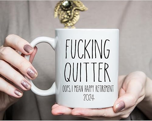 Miniatura 3 de Divertido regalo de jubilación 2024, maldito abandonador, me refiero a feliz jubilación, regalos de jubilación 2024 para jefe, compañero de trabajo,