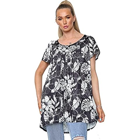 Purple Hanger Floral Print Tunic Top Cover