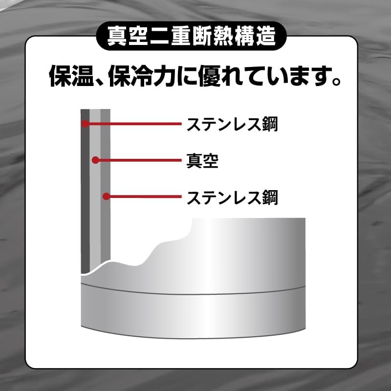 Miniatura 4 de Tufco Water Bottle, 10.1 fl oz (300 ml), Tiv Mug, Black, Lightweight, Vacuum Insulated, Hot or Cold Insulated, Stainless Steel Bottle, One-Touch