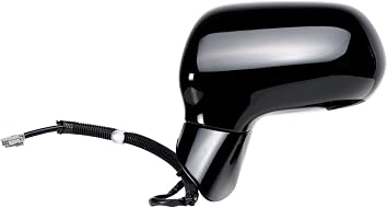 Fit System Driver Side Mirror for Honda Civic Sedan Ex/Si-Navi, LX Model, Black, Foldaway, Power