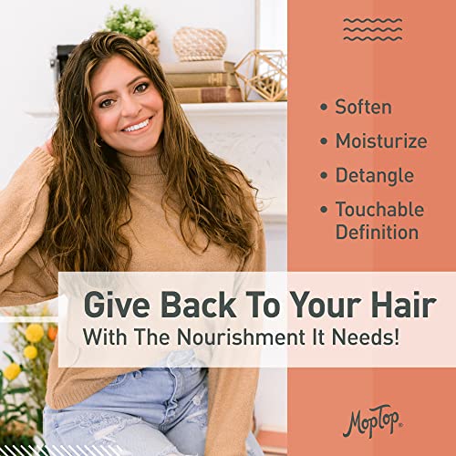 Moptop Leave-In Conditioner For Fine, Thick, Wavy, Curly & Kinky-Coily Natural Hair, Anti Frizz Curl Moisturizer, Definer & Lightweight Curl Enhancer W/Aloe, Great For Dry Hair- 8Oz #TOP1