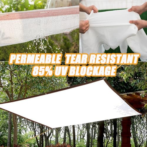 Filet pare-soleil rectangulaire blanc 8x16m avec oeillets pour serre