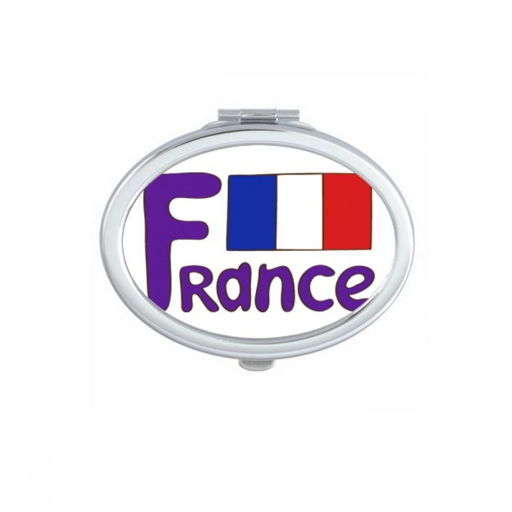 Miroir compact France maquillage cadeau original fait main multicolore