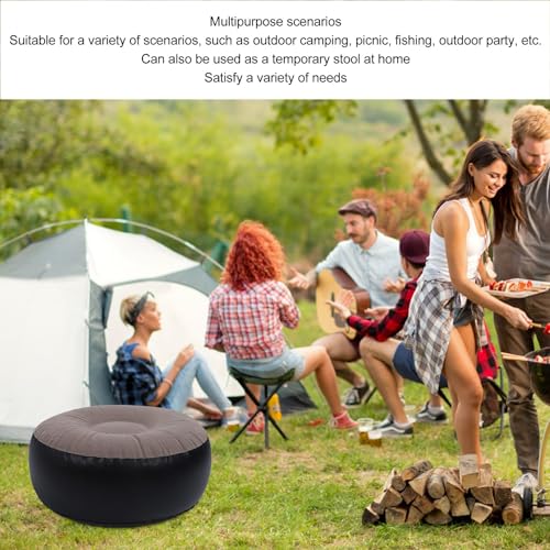 Tamborete Inflável Leve Portátil, Flocagem Confortável, Cenário Multiuso, Pressão Reduzida e Relaxam