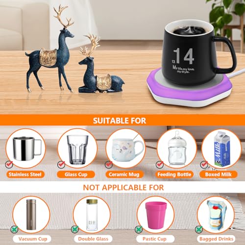 image for Coffee Mug Warmer: Smart Beverage Heating Plate Candle Wax Cup Warmer 