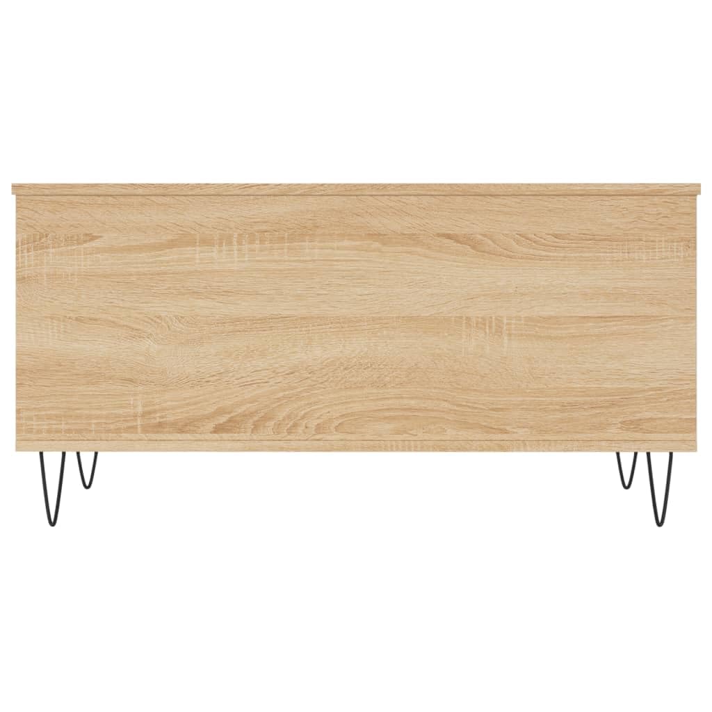 Homgoday Tavolino da caffè in rovere Sonoma, 90 x 44,5 x 45 cm, in legno ingegnerizzato, tavolino da tè per soggiorno, sala d'accoglienza degli ospiti, camera da letto e ufficio, mobili tipo 2