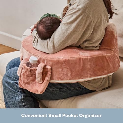 Image of My Brest Friend Super Deluxe Nursing Pillow Cover - Slipcovers for Baby - Adjustable Fit, Easy Care, Durable - Nursing Pillow Not Included, Dusty Rose