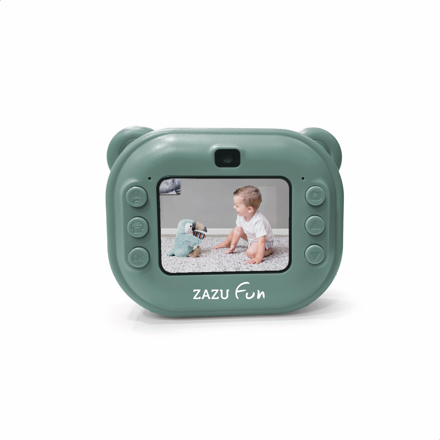 ZAZU Sofortbild-Digitalkamera für Kinder | 48MP hochauflösende Fotos | 2" Farbdisplay | Full HD 1080P Videos | Thermodruck ohne Tinte | Wiederaufladbarer Akku | Inklusive 2 Druckrollen (Blau)
