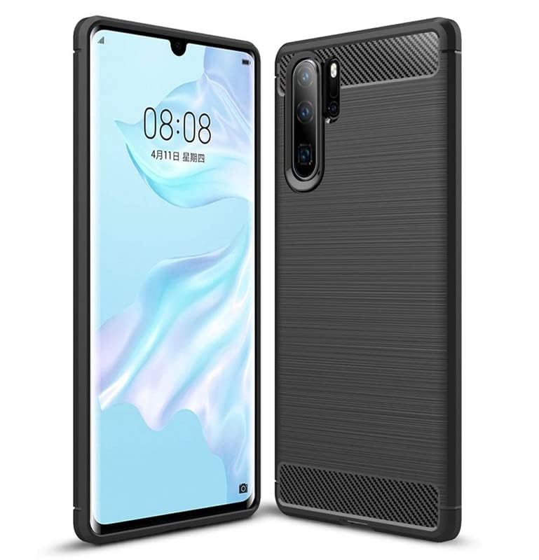 Image of Hybrid Carbon Fiber Back Case for Huawei P30 Pro (Black)