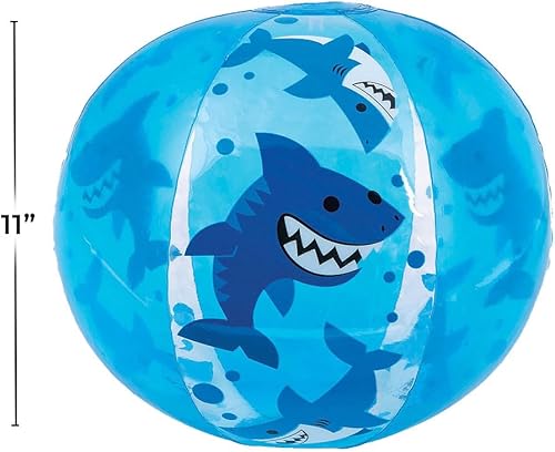 Miniatura 2 de Paquete de 12 pelotas inflables de playa para fiesta de tiburón, para piscina o fiesta de cumpleaños, mini pelotas de playa - 11 pulgadas