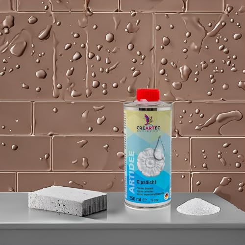 CREARTEC wasserfester Gipsdicht - ideal zum Abdichten von Gips, Beton, Stein, … - 250ml - Made in Germany