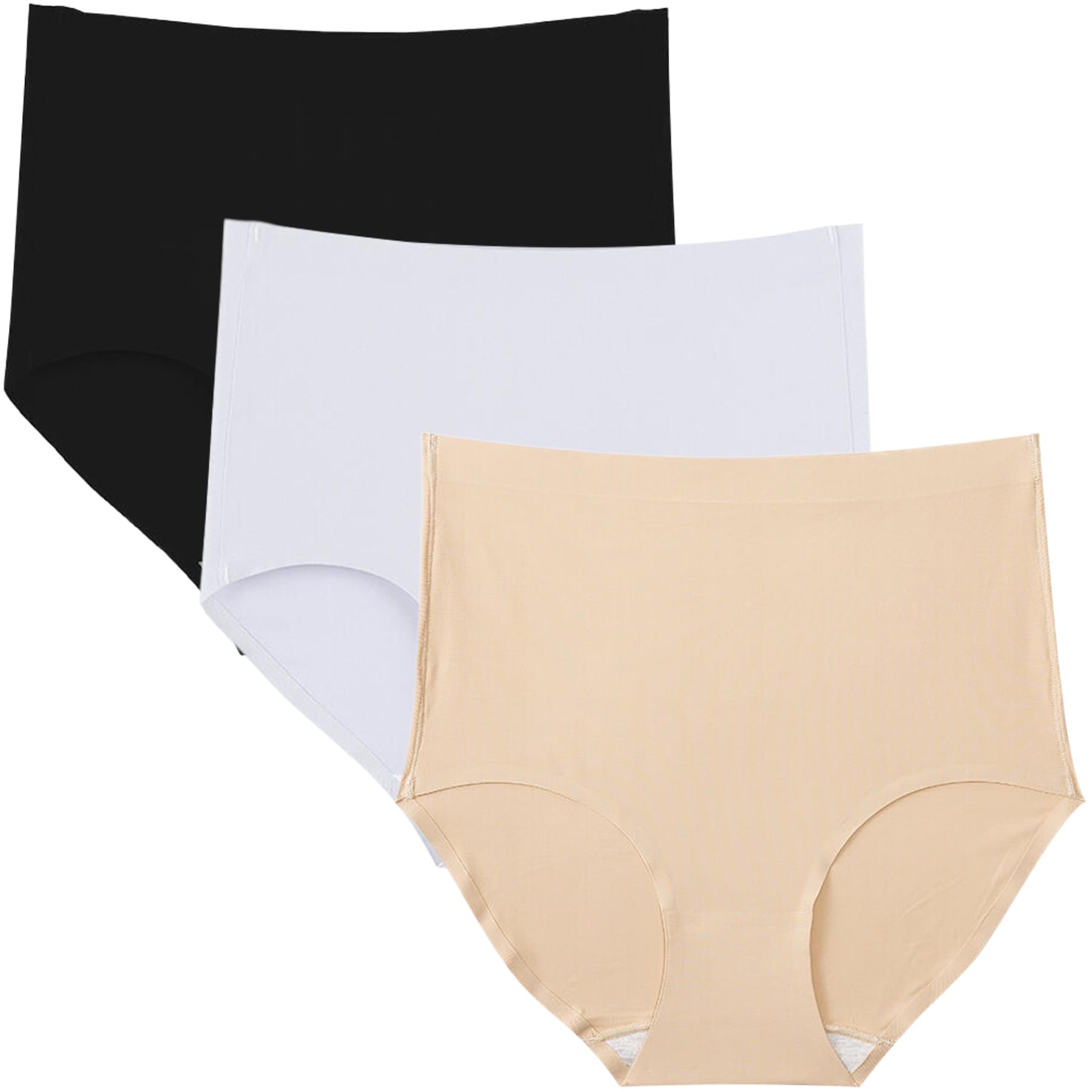 Dress CiciHigh Waisted Seamless Underwear Brief Panties for Women 3-Pack (3 Set)