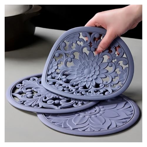 Dessous de verre antidérapant en silicone vert protégeant la table - 3