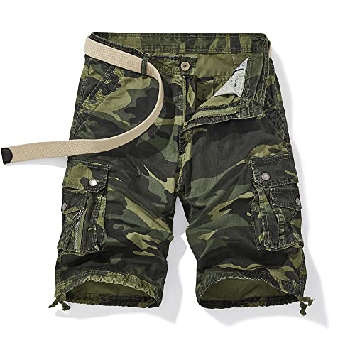 Short jogging hommes tout en coton pour éviter la chaleur en style camouflage
