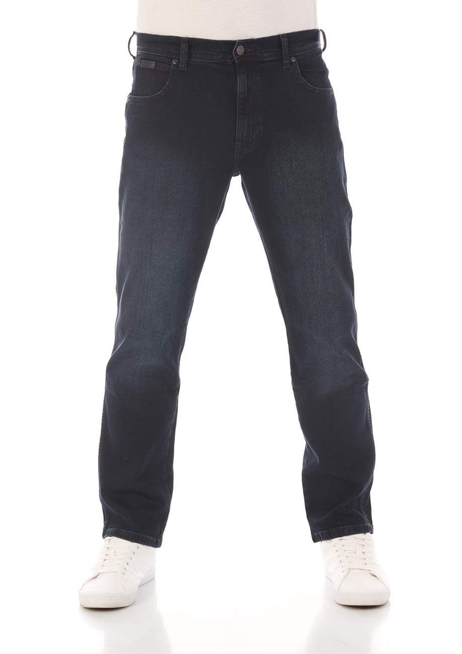 Wrangler Men's Smoke Blue (Wss1lr90b) Jeans, Regular Fit, Texas, Stretch Trousers, Authentic Straight Jeans, Denim, Cotton, Black, Blue, Grey, W28 / W29 / W30 / W31 / W32 / W33 / W34 / W36 / W38 / W40 / W42 / W44, 38 W/36 L