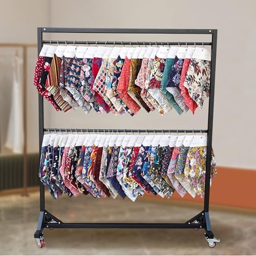 Easy Installation Shower Curtain Rod Adjustable Corner Ceiling Support Curved Rod,Heavy Duty Adjustable Storage Rack for Fabric Rolls & 6-Rod Scarf Hanger - Commercial Organizer for Blankets