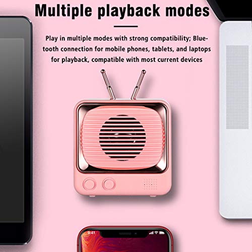 F Fityle Portable Bluetooth Retro Speaker Wireless Mini Vintage Speaker with Rich Bass Stereo Effect