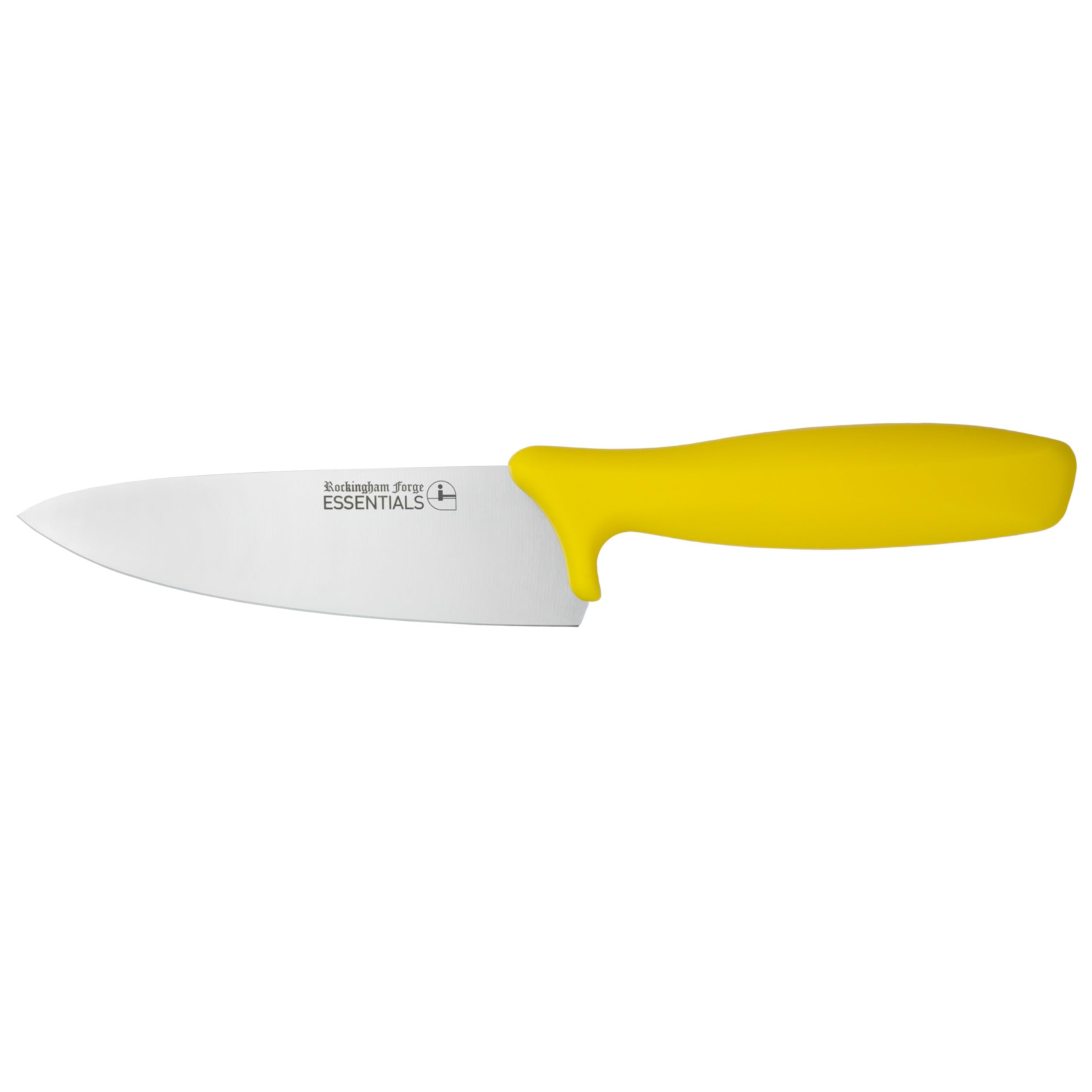 Rockingham Forge Essentials Yellow Handle Chef’s Knife 15cm for Cooked Meats - Coloured Knives for Food Hygiene, Allergen and Intolerance - Colour Coded Stainless Steel Kitchen Knives