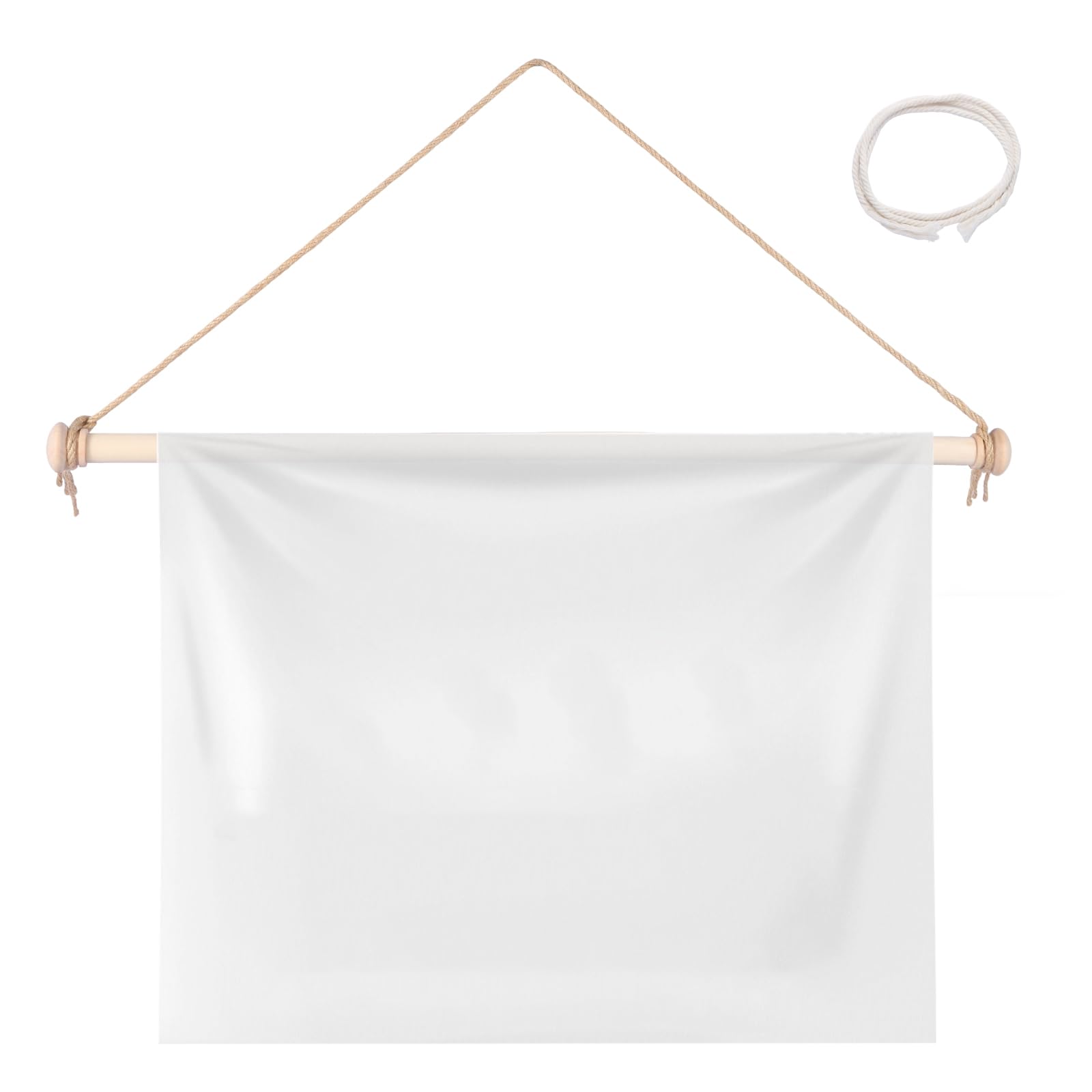 Photo 1 of Adjustable Tapestry Hanger, Solid Wood Banner & Quilt Hanging Rod 16–28”
