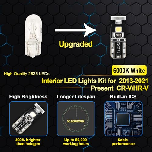 Kit de luces LED interior para Honda CRV 2013-2021 miniatura 4