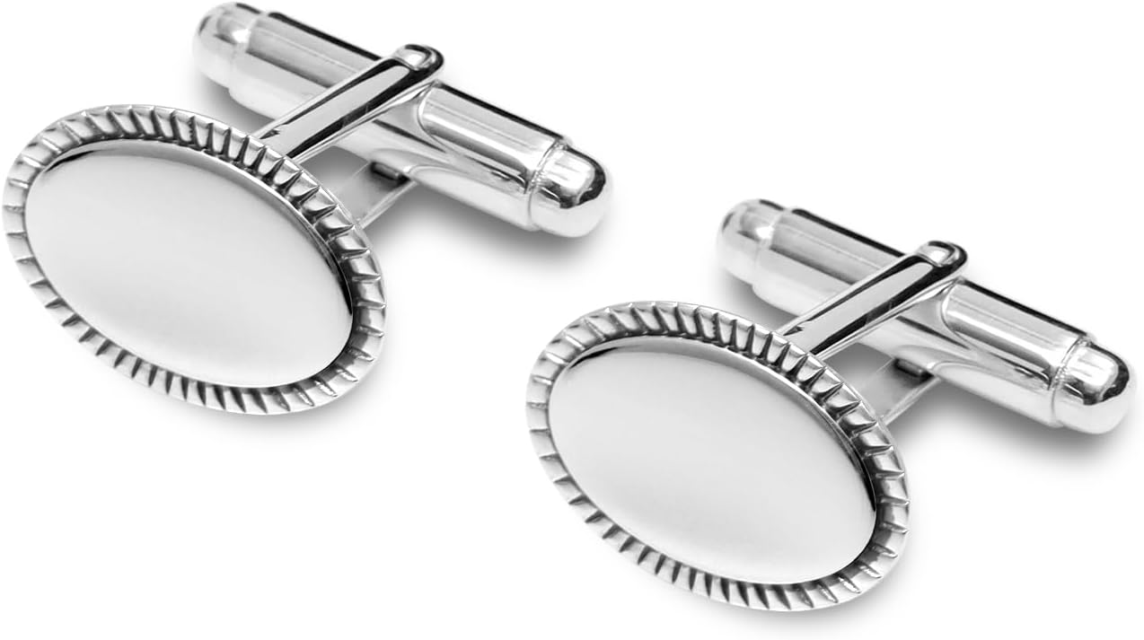 LeCalla 925 Sterling Silver Cufflinks for Men | Grooms Wedding Cuff-Links | Formal Shirt Cufflinks Accessories | Gifts for Dad, Groom, Husband, Father’s Day & Business Events