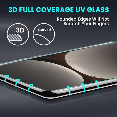 Image of ArmourPro Military Grade UV Tempered Glass Compatible For Realme GT 7 Pro 5G (6.78 Inch) With Easy UV Installation Kit | Edge-To-Edge Protector Coverage | Crystal Clear, Pack of 2