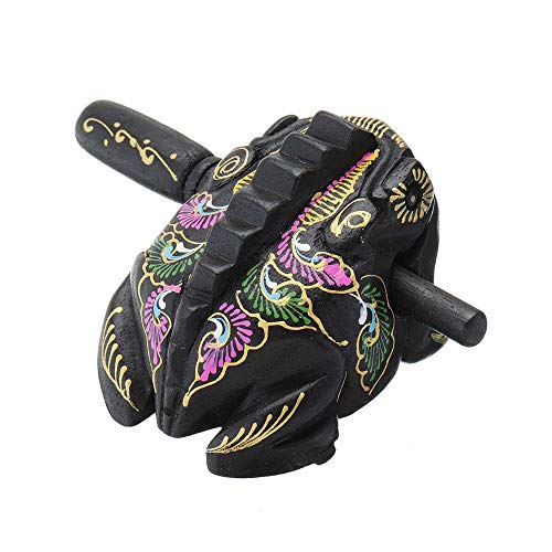 NIEFENG Craft Wooden Lucky Frog Croaking Musical Instrument Home Office Decor(4)