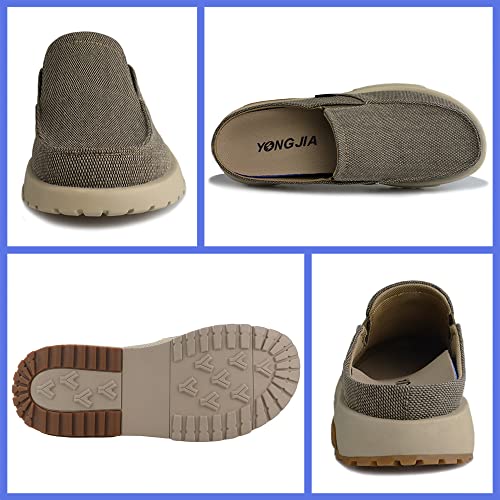 YONGJIA Men's Slip On Loafers with Arch Support Plantar Fasciitis Foot and Heel Pain Relief Orthopedic Casual Slippers Diabetic Bunions Boat Shoes2