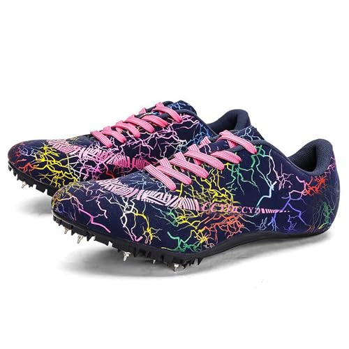 Image of Men's Track Spike Shoes Lightweight Breathable Running Sneakers for Distance Sprinting Athletic Training Jumping Track and Field Suitable for Women and Girls