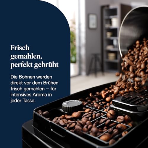 Foto von De’Longhi Magnifica Start - Perfetto Kaffeevollautomat mit klassischem Milchaufschäumer, 4 One-Touch-Getränke, Cappuccino, Espresso Kaffeemaschine, Soft-Touch-Bedienfeld, Schwarz (ECAM222.20.B)