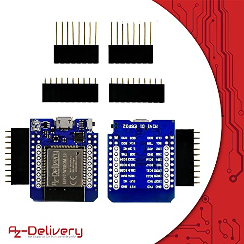 AZDelivery 3 x ESP32 D1 Mini NodeMCU Microcontrôleur WiFi ESP32-WROOM-32 Module Compatible avec Arduino incluant Un E-Book!